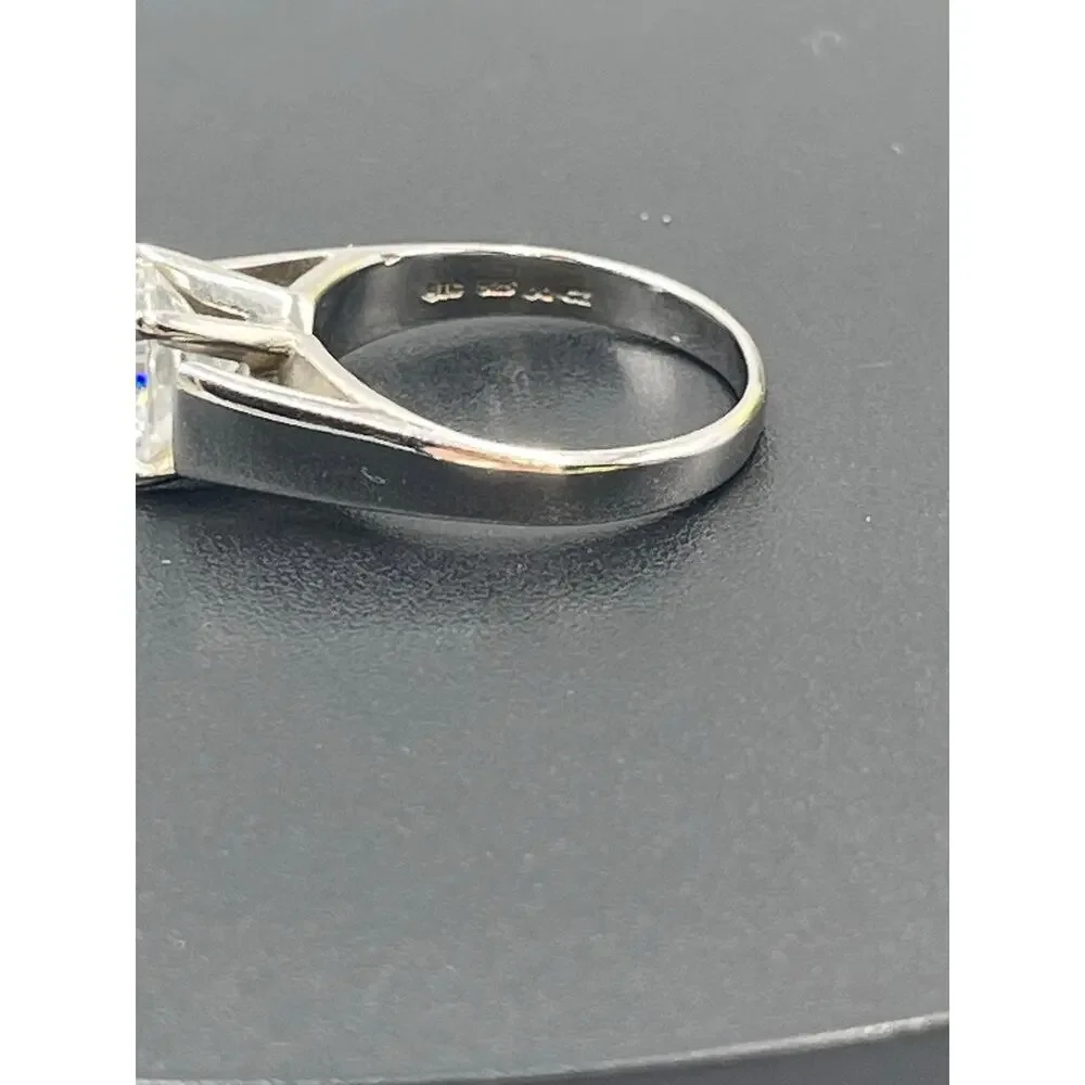 Domonique Women's Sterling Silver 925 Cubic Zirconia DQ CZ Solitaire Ring Sz 7.5